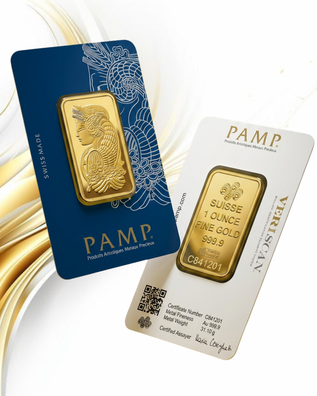 PAMP 1 Ounce Gold Bar 24K 9999 Purity- WITH INVOICE