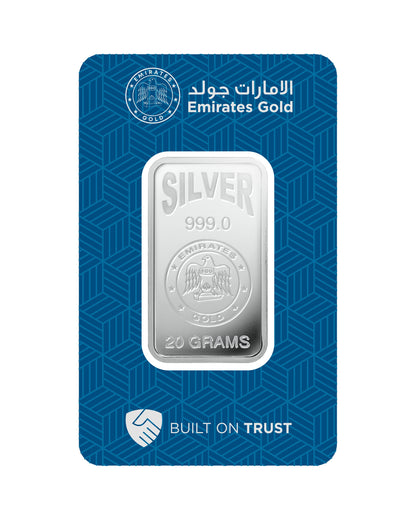 Emirates Gold 20g Silver Bar – Certified Bar