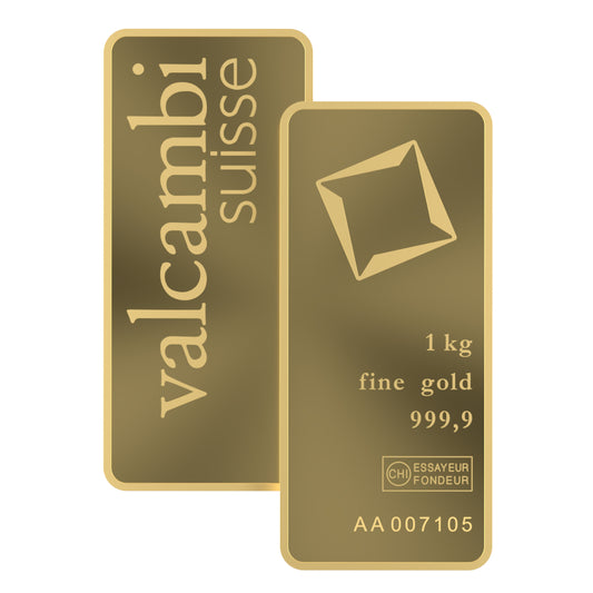 Valcambi Suisse 1kg Gold Bar – Casting Bar