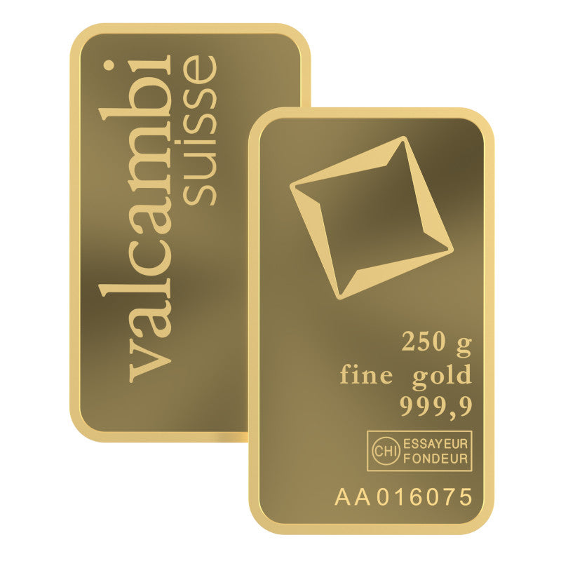 Valcambi Suisse 250g Gold Bar – Casting Bar