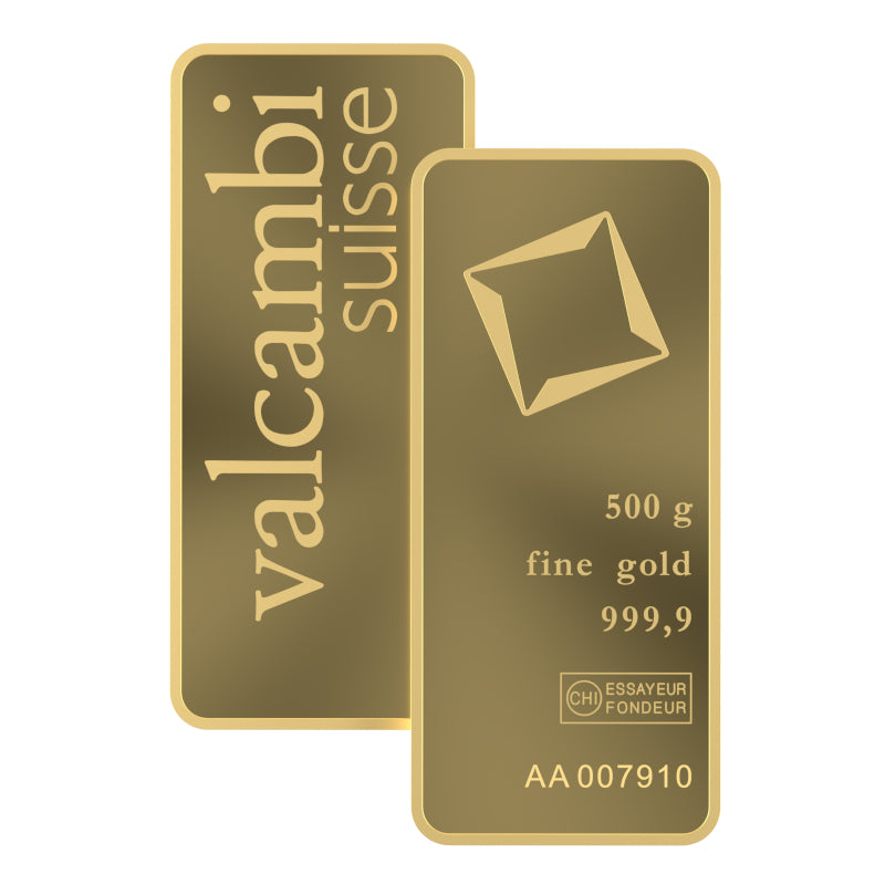 Valcambi Suisse 500g Gold Bar – Casting Bar