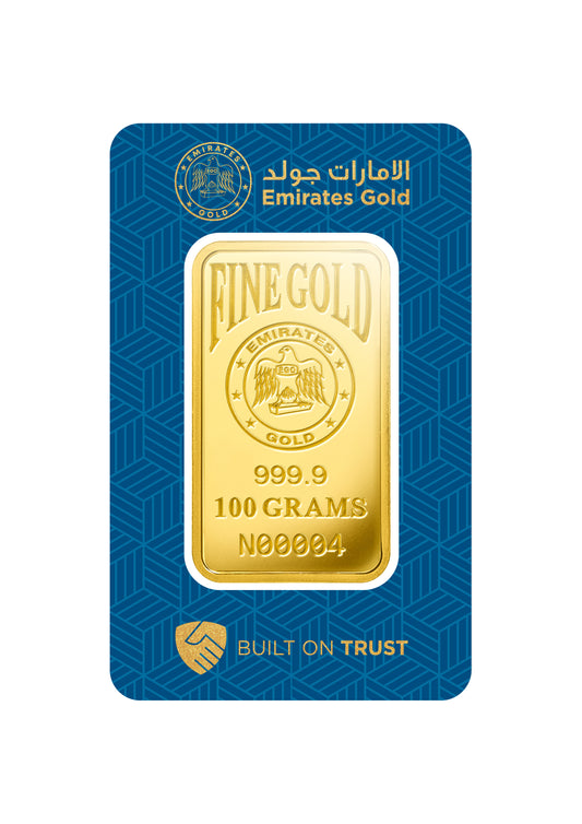Emirates Gold 100g Gold Bar – Certified Bar