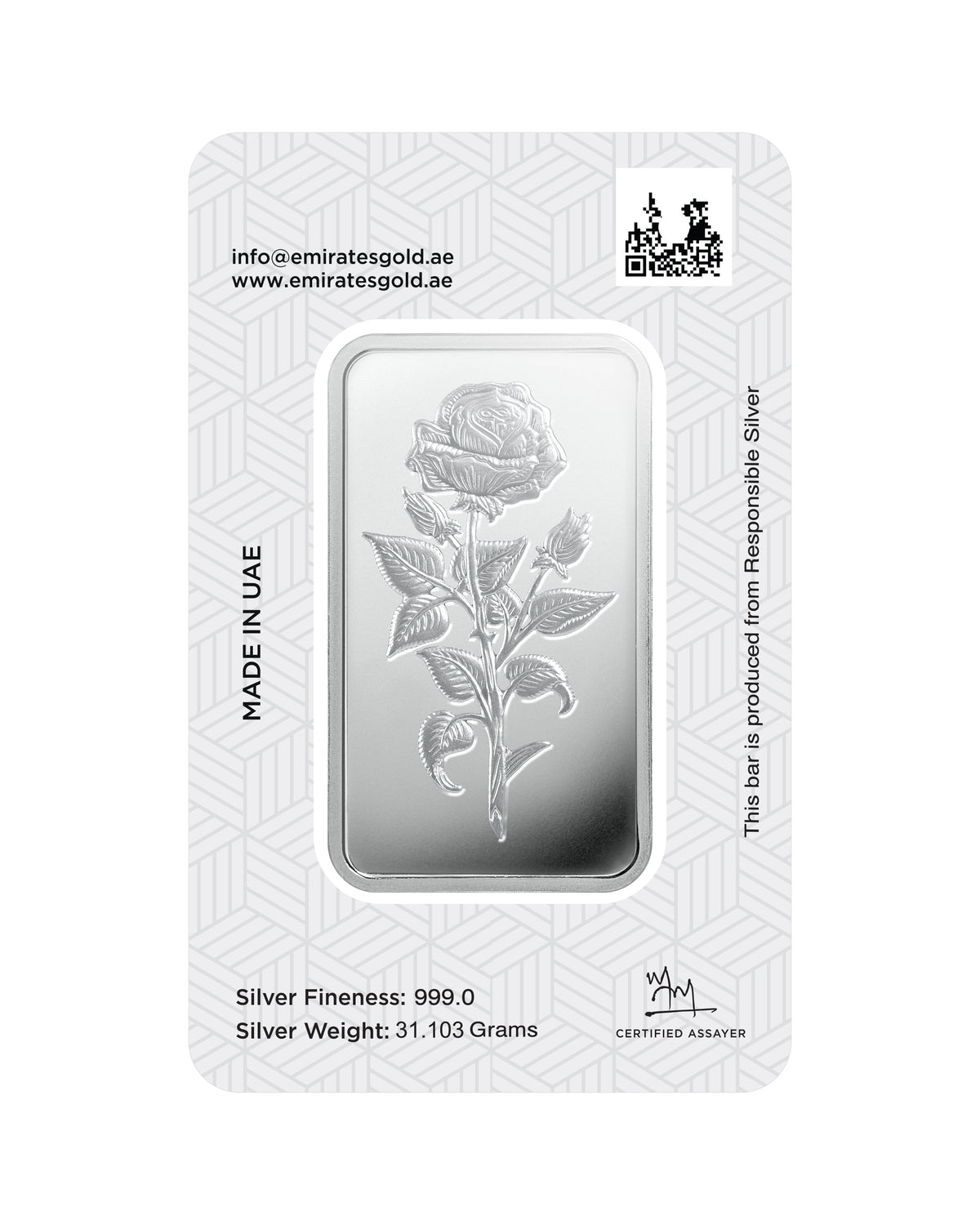 Emirates Gold 1 Ounce Silver Bar – Certified Bar