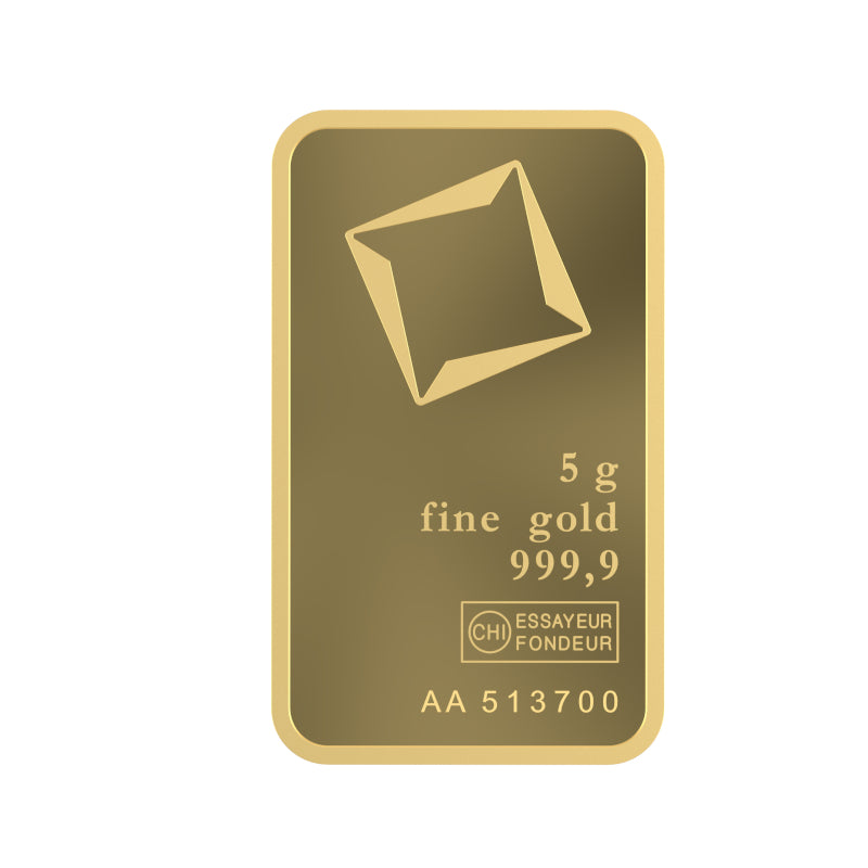 Valcambi Suisse 5g Gold Bar – Certified Bar