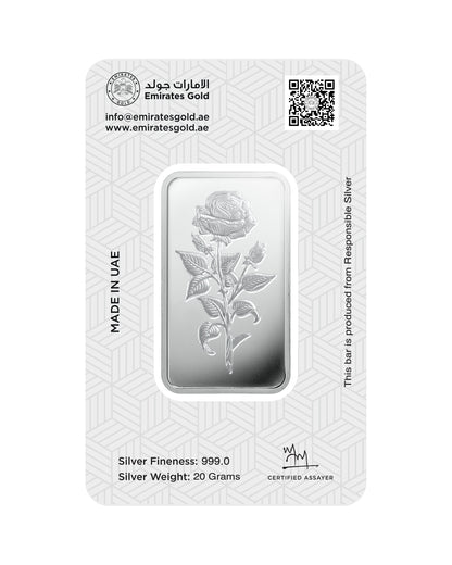 Emirates Gold 20g Silver Bar – Certified Bar
