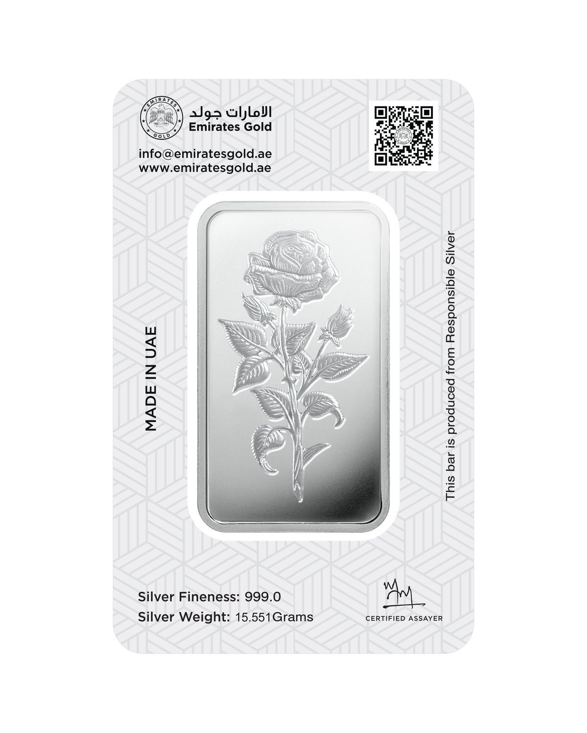 Emirates Gold Half Ounce Silver Bar – Certified Bar