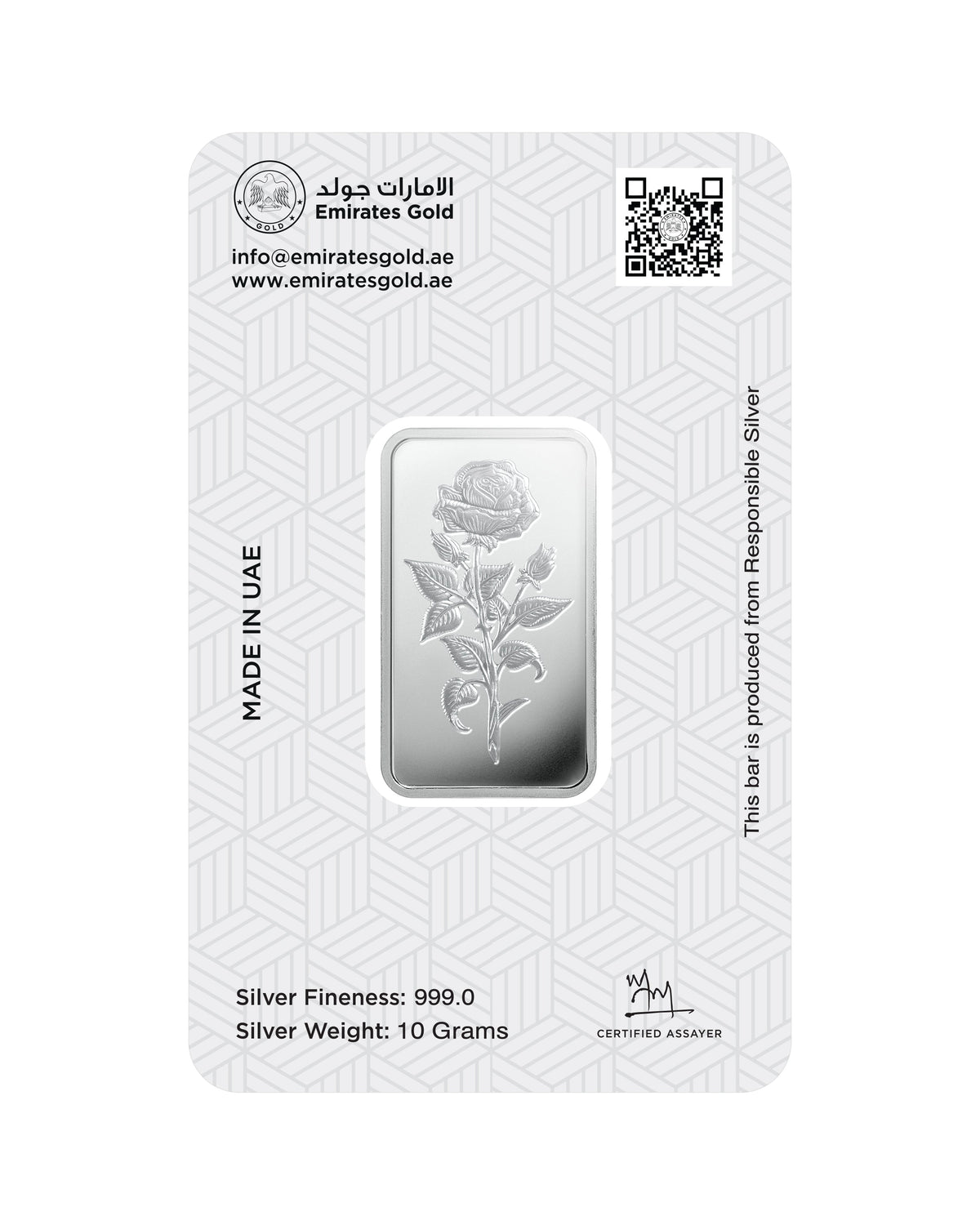 Emirates Gold 10g Silver Bar – Certified Bar