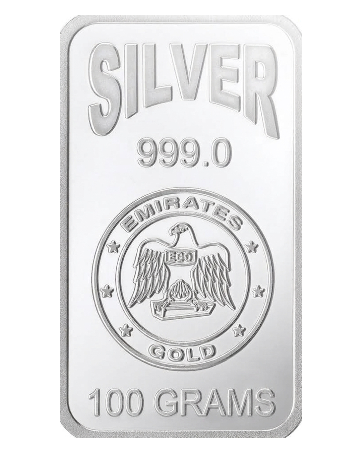 Emirates Gold 100g Silver Bar – Certified Bar