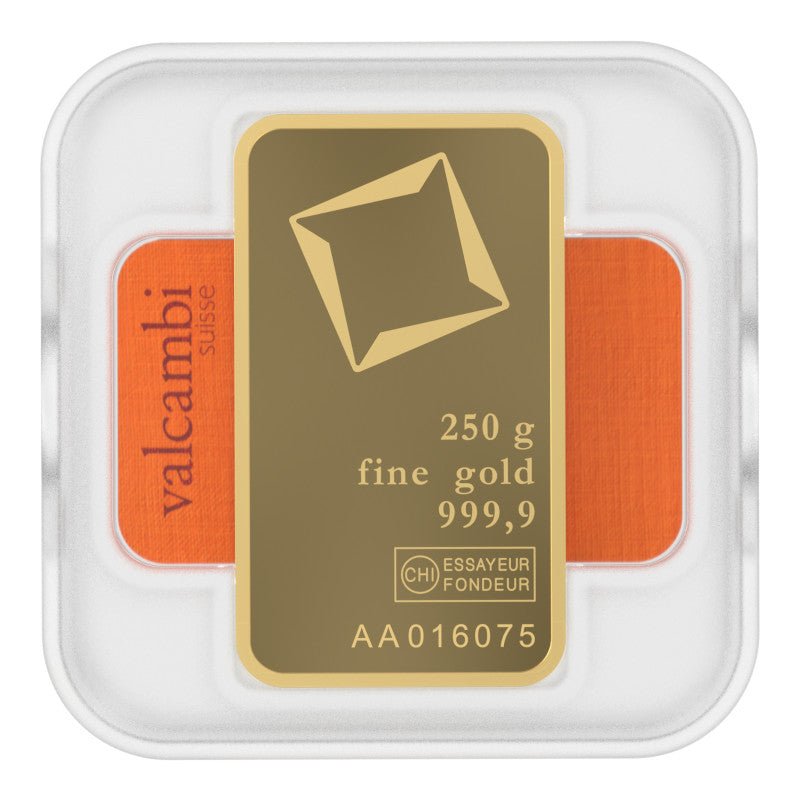 Valcambi Suisse 250g Gold Bar – Casting Bar