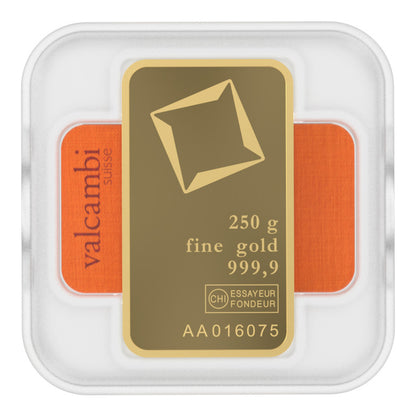 Valcambi Suisse 250g Gold Bar – Casting Bar