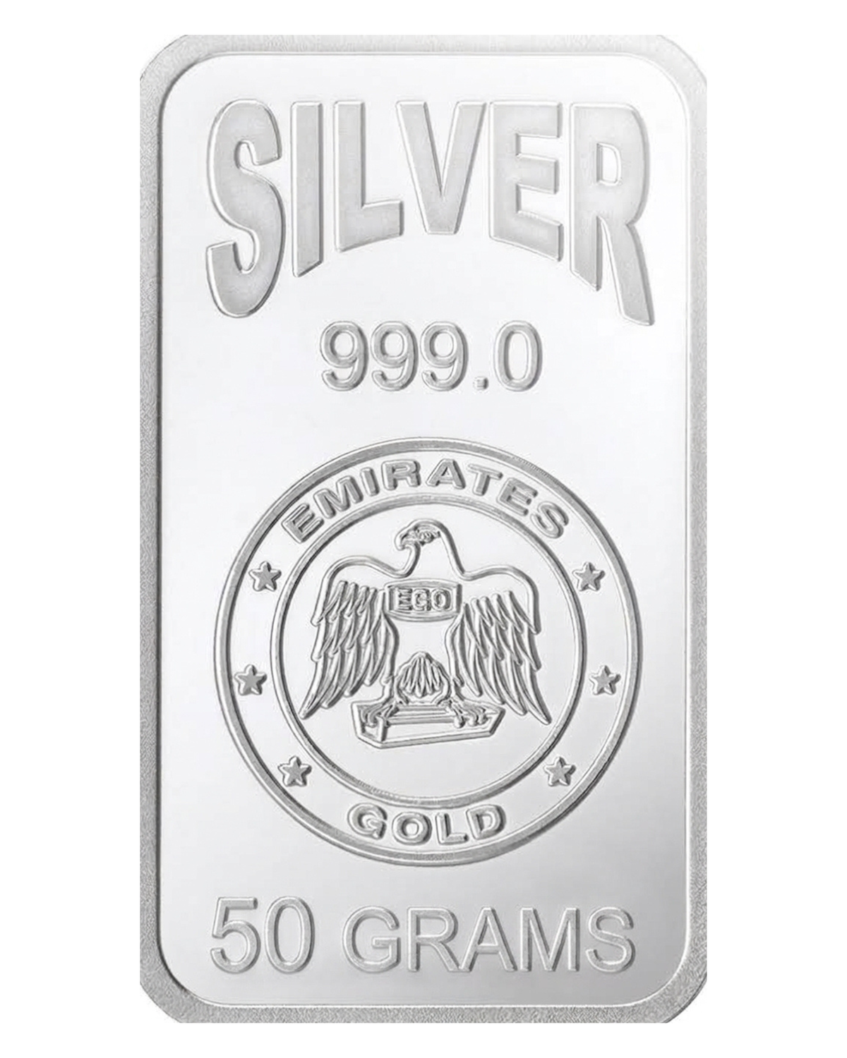 Emirates Gold 50g Silver Bar – Certified Bar