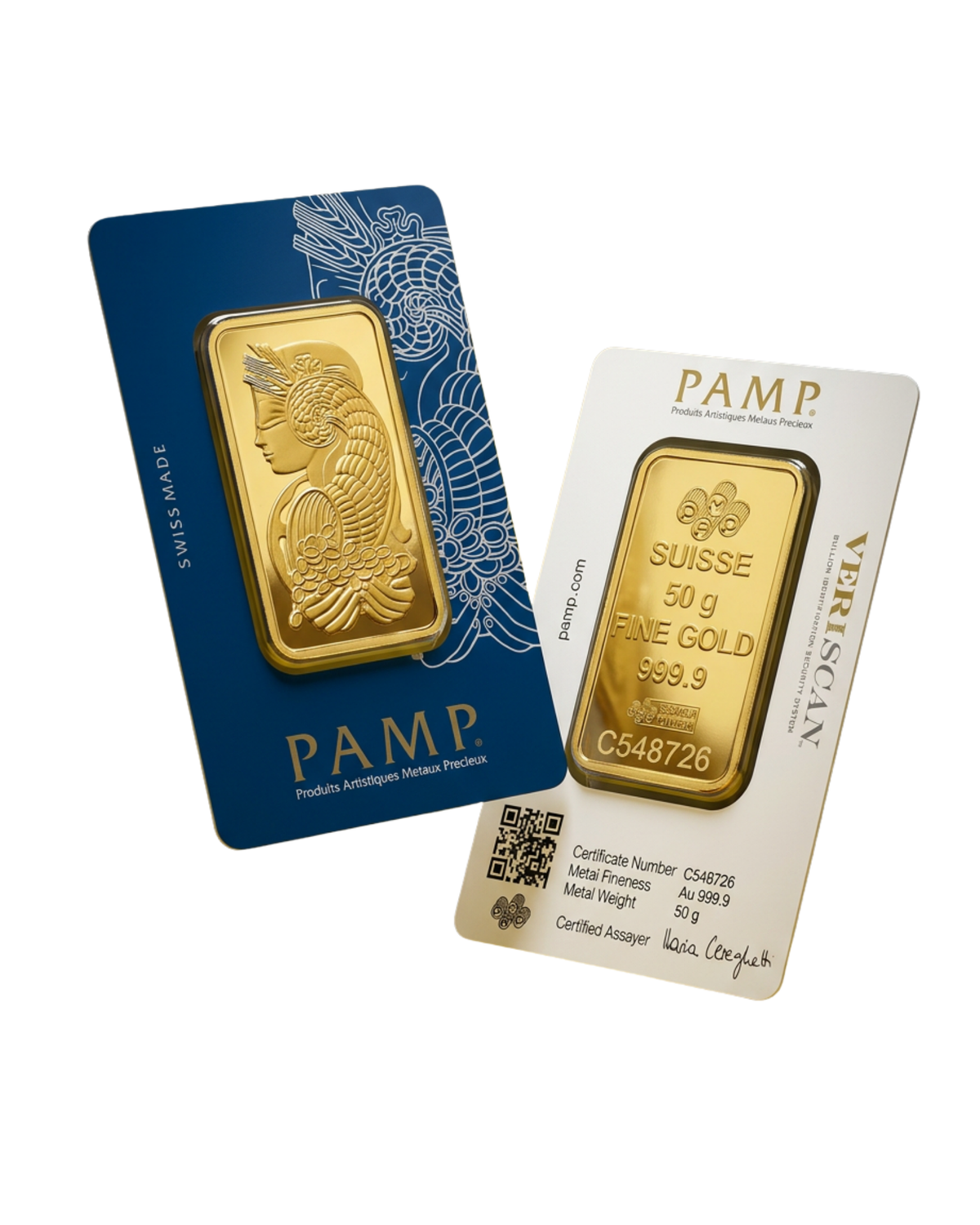 PAMP 50g Gold Bar 24K 9999 Purity- WITH INVOICE