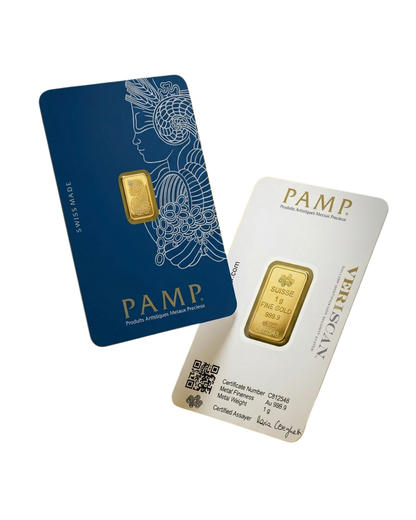 PAMP 1g Gold Bar 24K 9999 Purity
