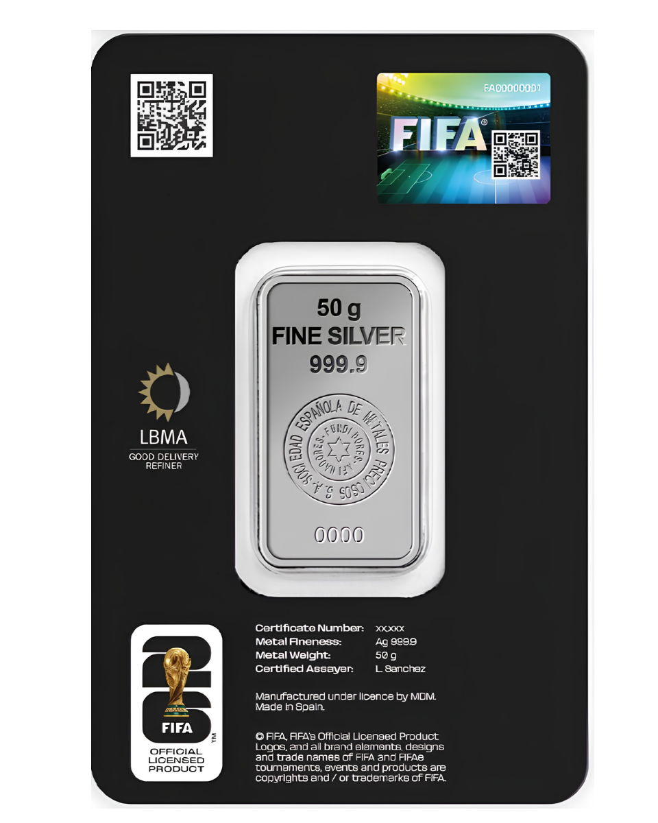 PAMP FIFA World Cup 2026 50g Silver Bar – 999.9