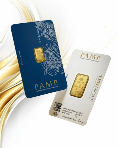 PAMP 1g Gold Bar 24K 9999 Purity