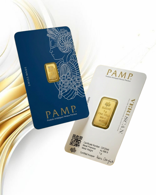 PAMP 1g Gold Bar 24K 9999 Purity