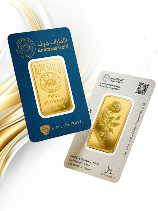 Emirates Gold 50g Gold Bar – Certified Bar