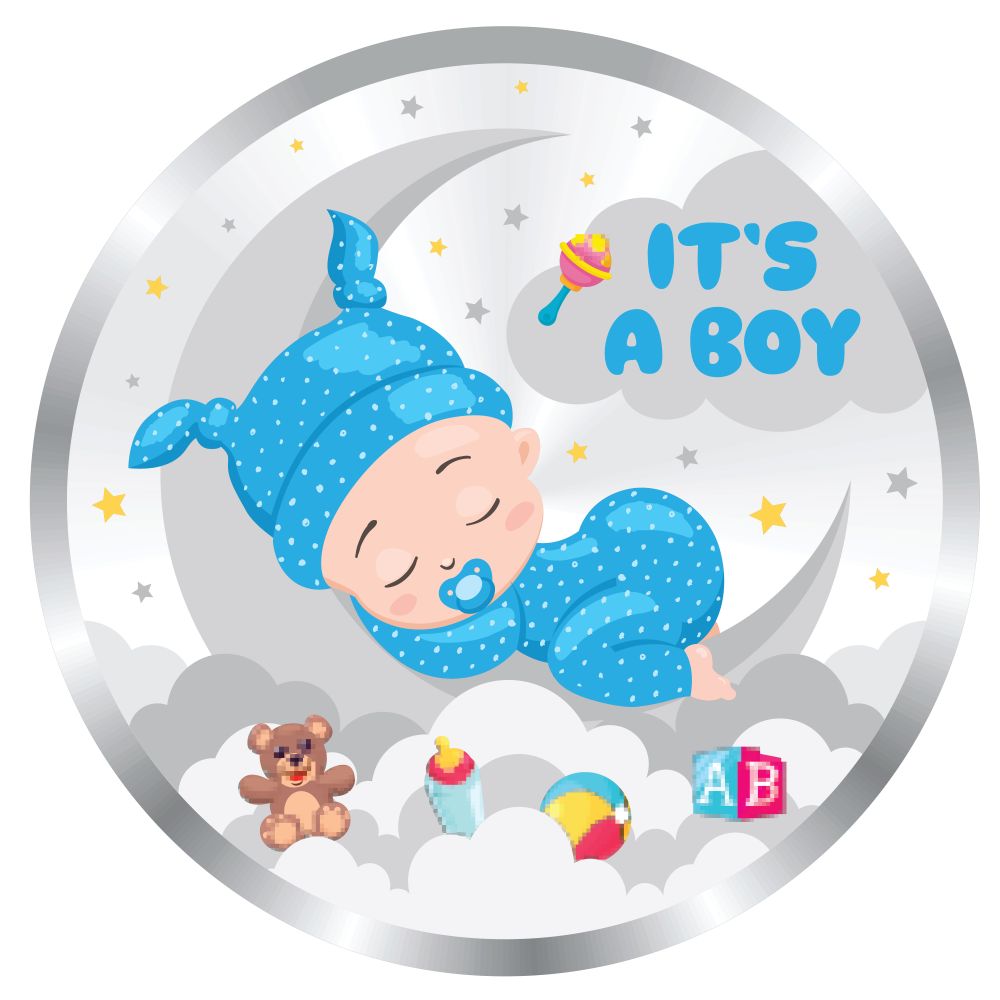 Coin Dinar 9999 Pure Silver Baby Boy Collectible Gift Coin 10g