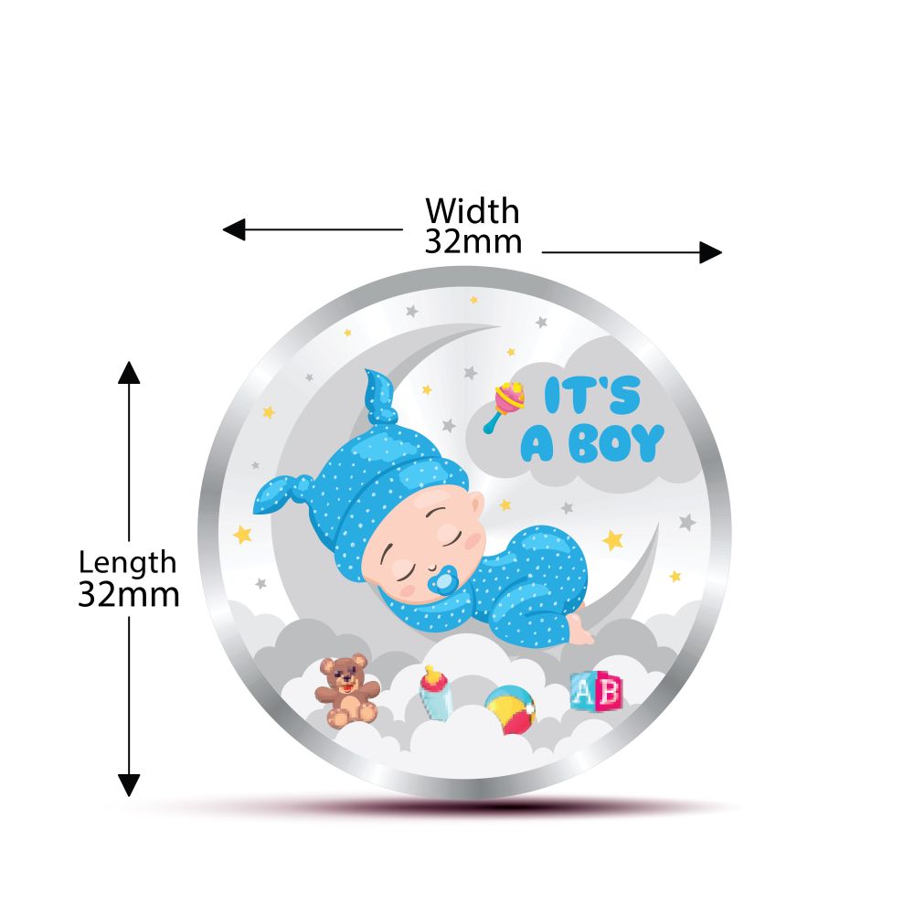 Coin Dinar 9999 Pure Silver Baby Boy Collectible Gift Coin 10g