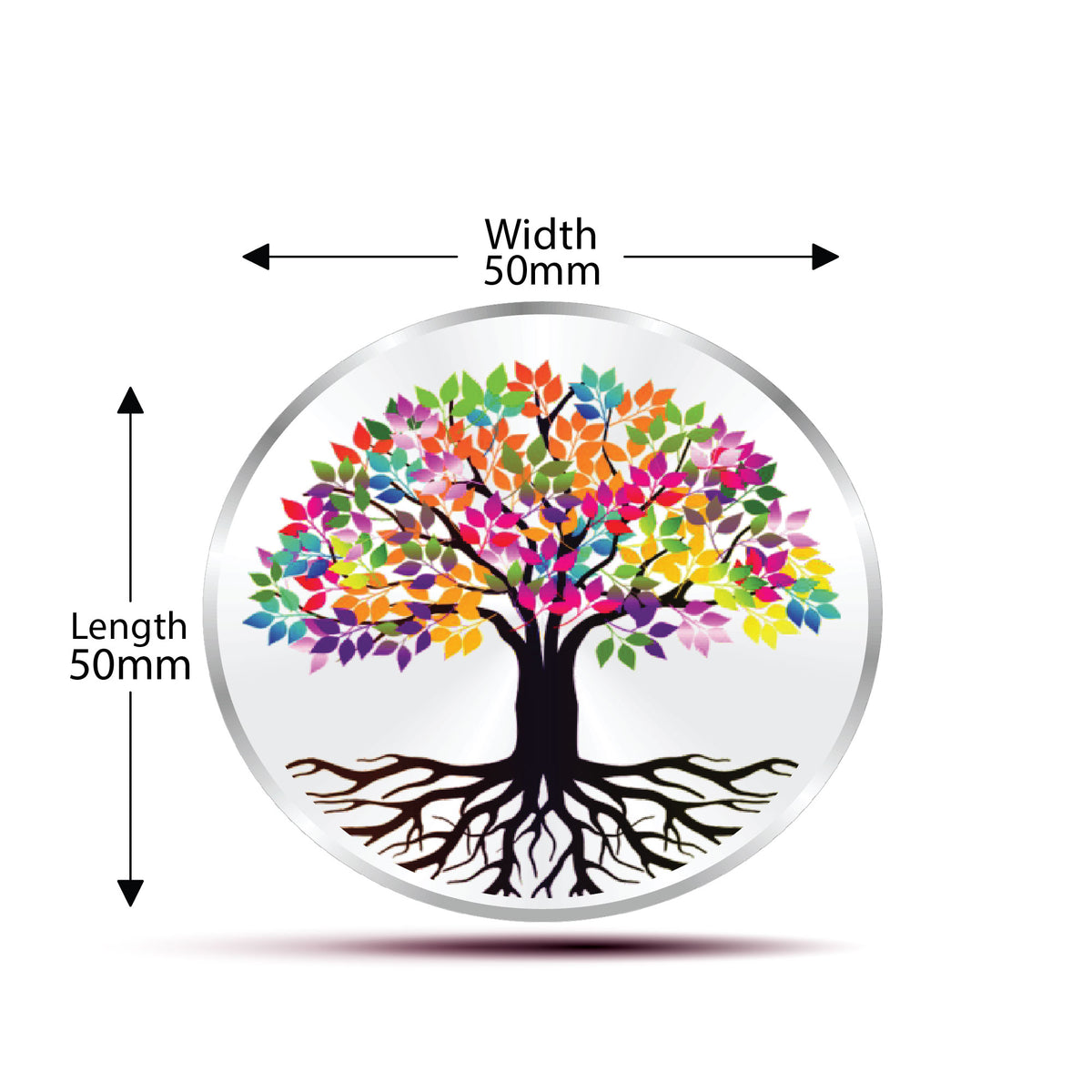 Coin Dinar 999.9 Pure Silver Banyan Tree Collectible Gift Coin 50g
