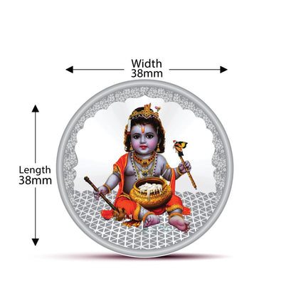 Coin Dinar 999.9 Pure Silver Lord Krishna Collectible Gift Coin 20g