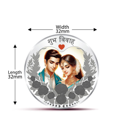 Coin Dinar 999.9 Pure Silver Wedding Collectible Gift Coin 10g